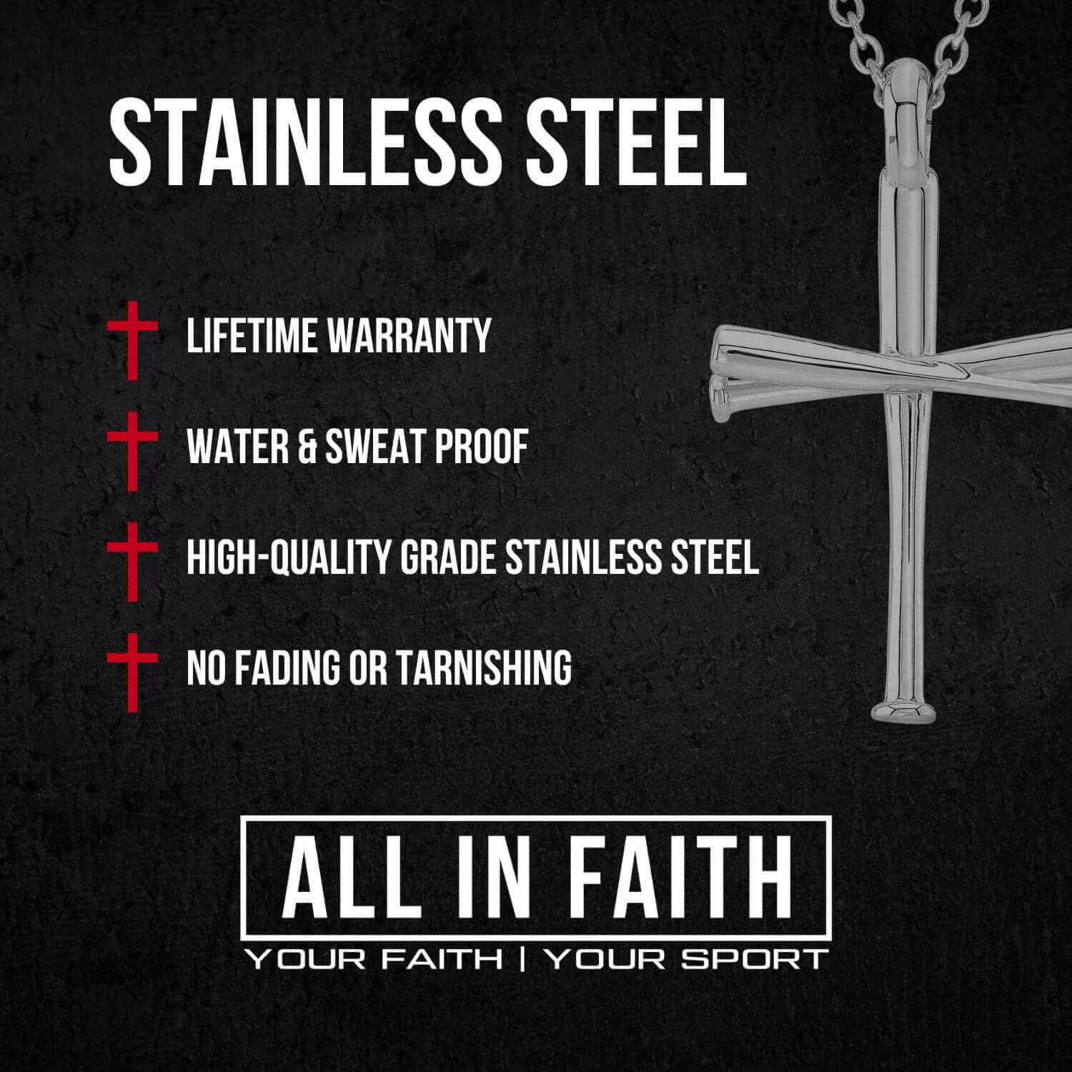 Barbell Cross Necklace