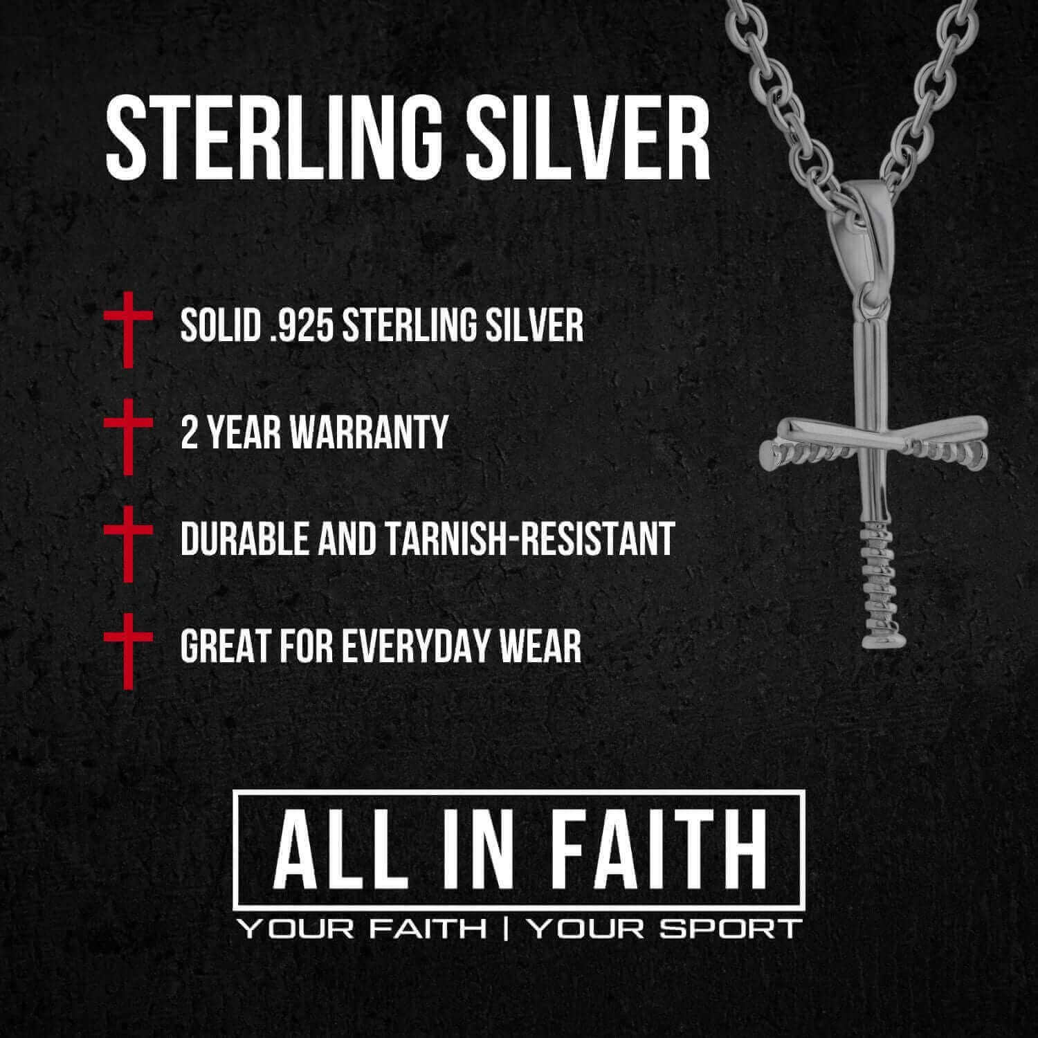 Ice Skating Cross Necklace