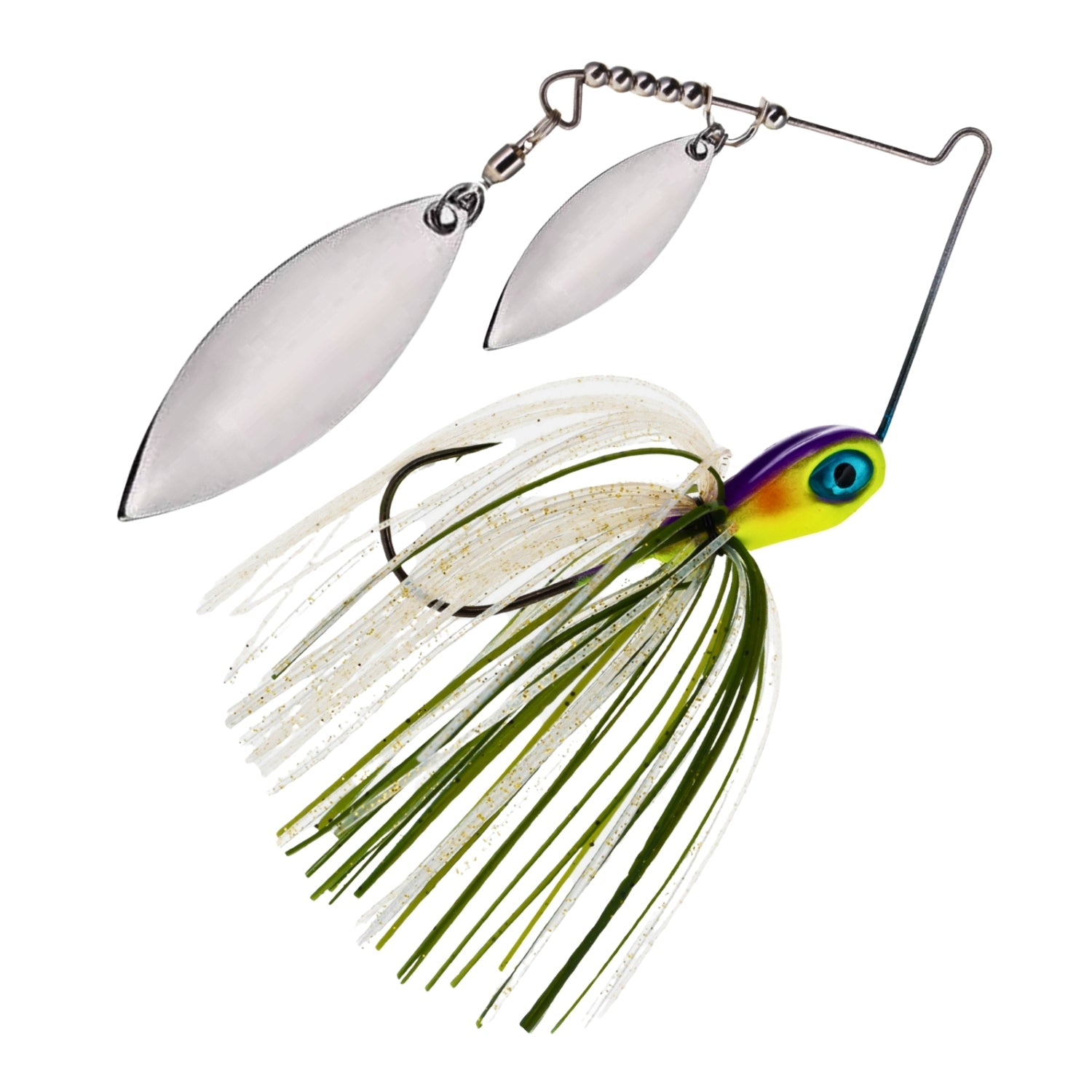 Reaction Tackle Lead Spinnerbait Jigs – 3-Pack, Double Willow Blade - New
