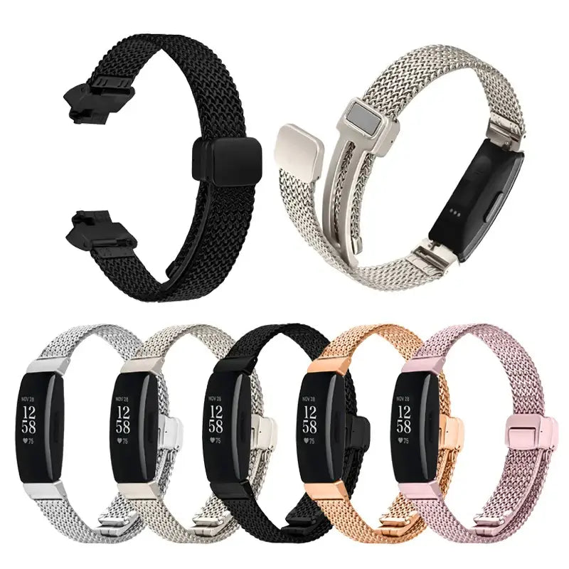 Fitbit Inspire 2, 1, HR Stainless Steel Band - Mesh Design