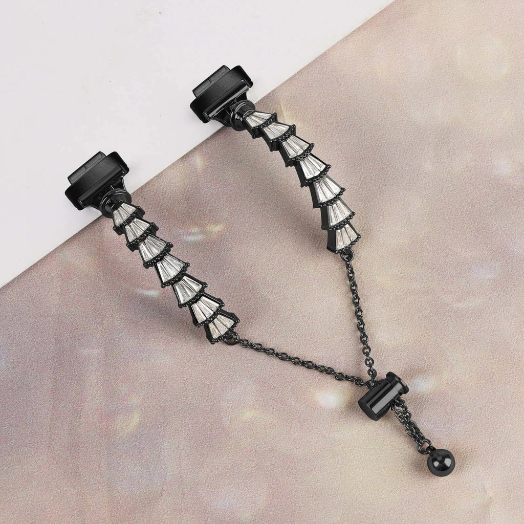 Fitbit Inspire 2, 1, HR Stainless Steel Band - Classic Metal Strap