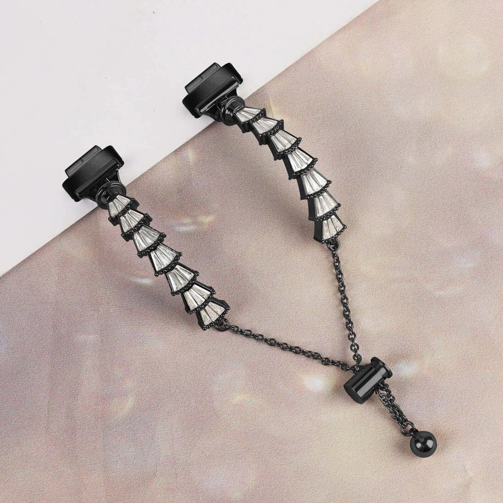 Fitbit Inspire 2, 1, HR Stainless Steel Band - Classic Metal Strap