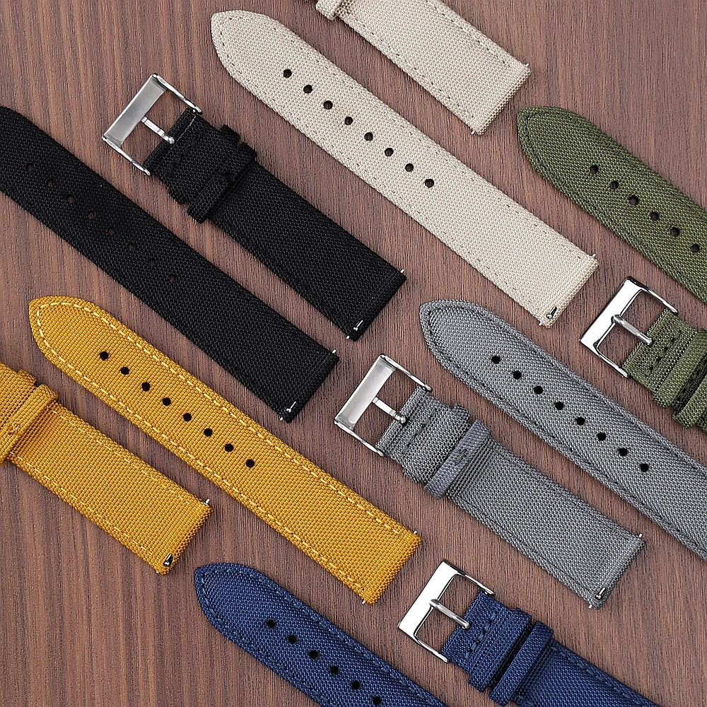 Polar Nylon Sailcloth Watch Strap Quick Release - Waterproof Unisex Band