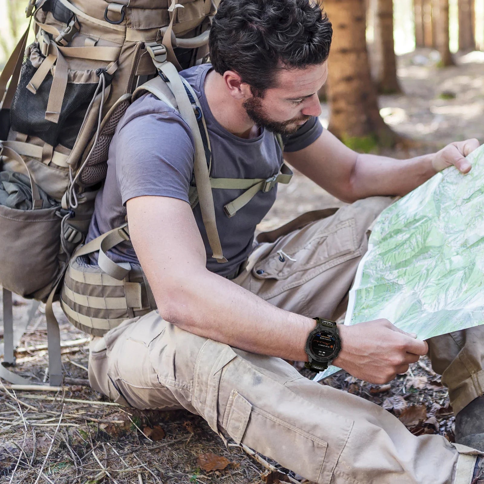 Garmin Trail Loop Nylon Strap - Tactical and Breathable Band