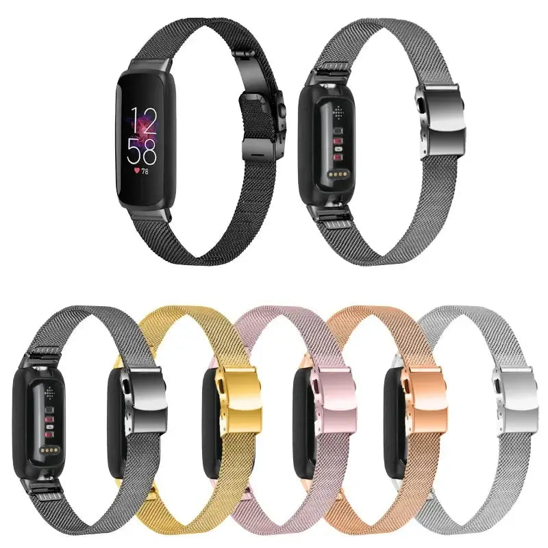 Fitbit Inspire 3 Thin Stainless Steel Band – Sleek Minimalist Metal Strap