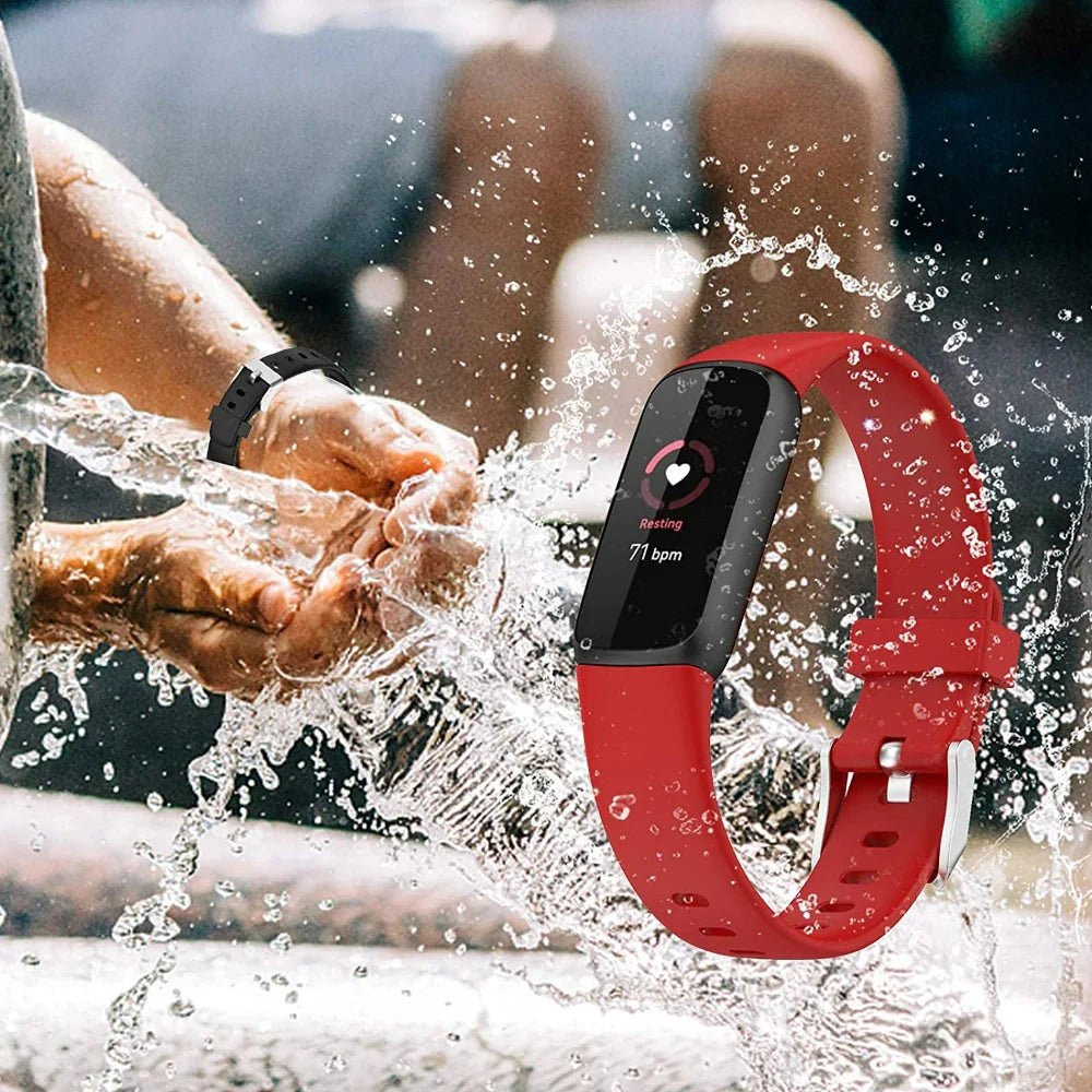 Fitbit Luxe Waterproof Silicone Strap - Soft Comfortable Band