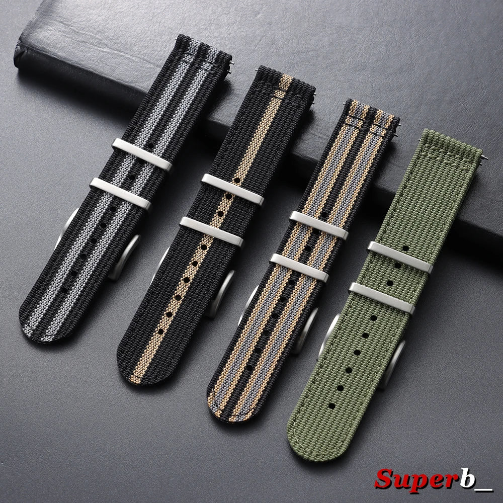 Polar Ribbed Nylon Watch Band - Quick Release Strap For Polar Watches