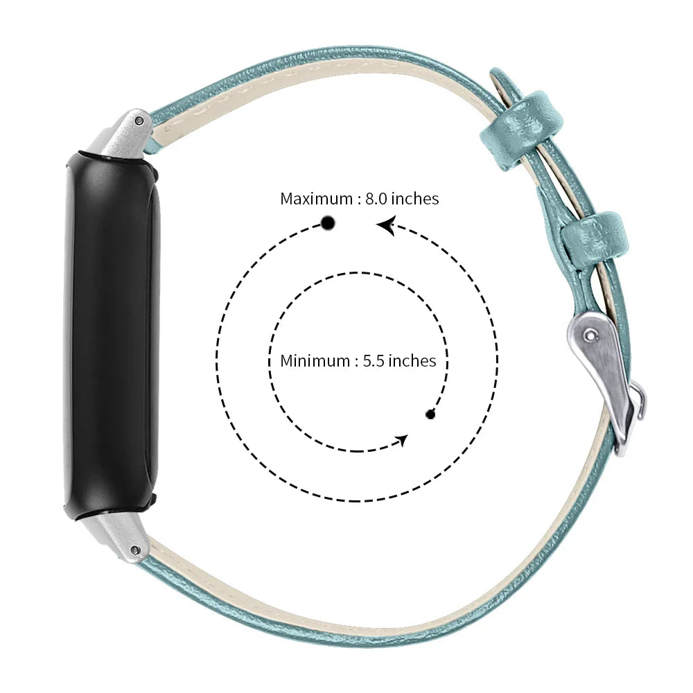 Fitbit Inspire 3 Leather Band - Stylish and Breathable Strap