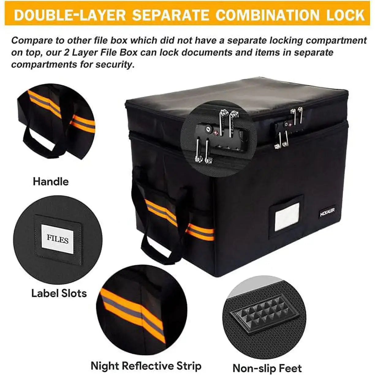 SafeFile Fireproof Organizer with Lock