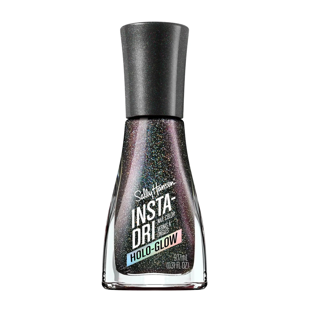 Sally Hansen Insta-Dri® Holo-Glow Chrome Zone - Metallic Black Quick Dry Nail Polish (0.3 Fl Oz)