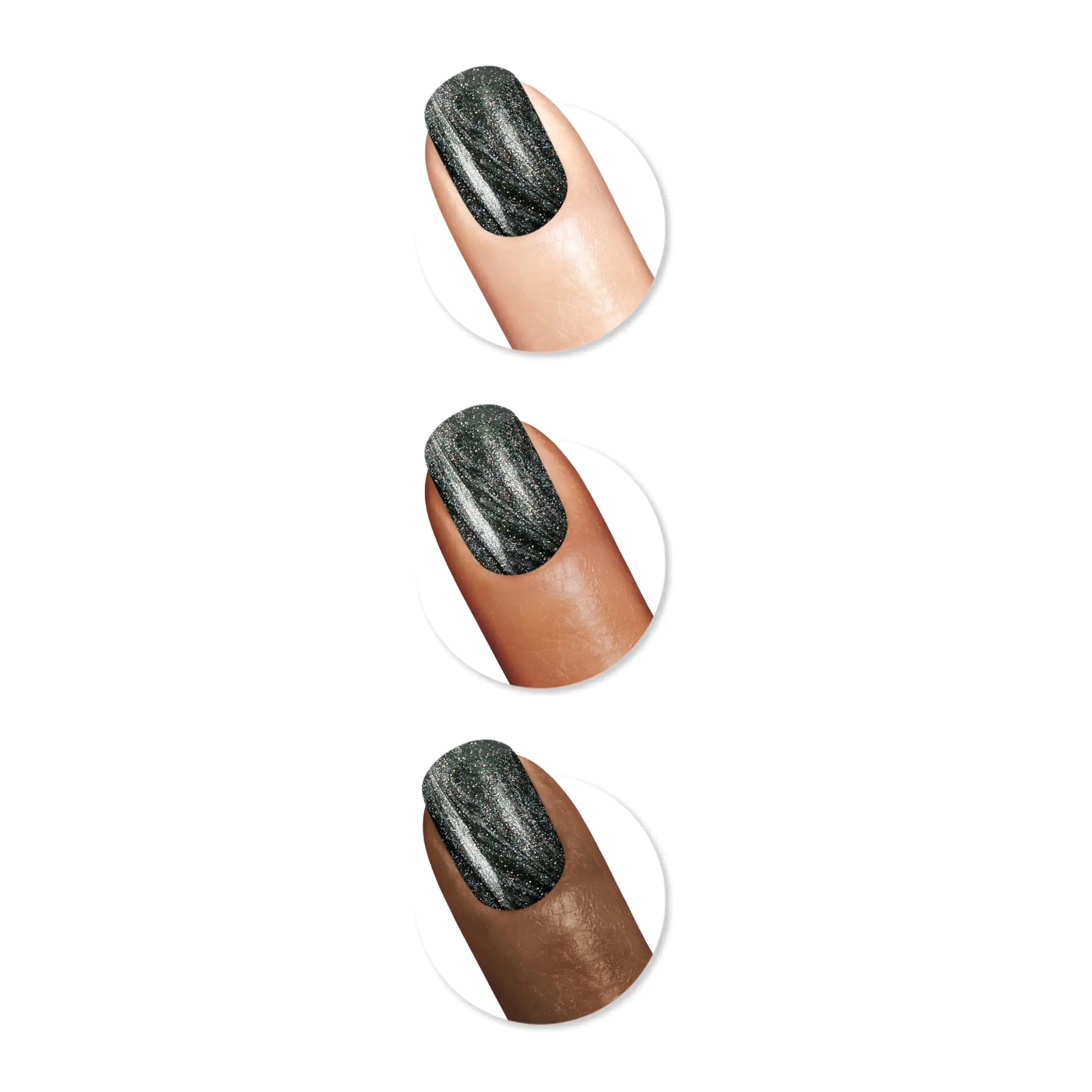 Sally Hansen Insta-Dri® Holo-Glow Chrome Zone - Metallic Black Quick Dry Nail Polish (0.3 Fl Oz)