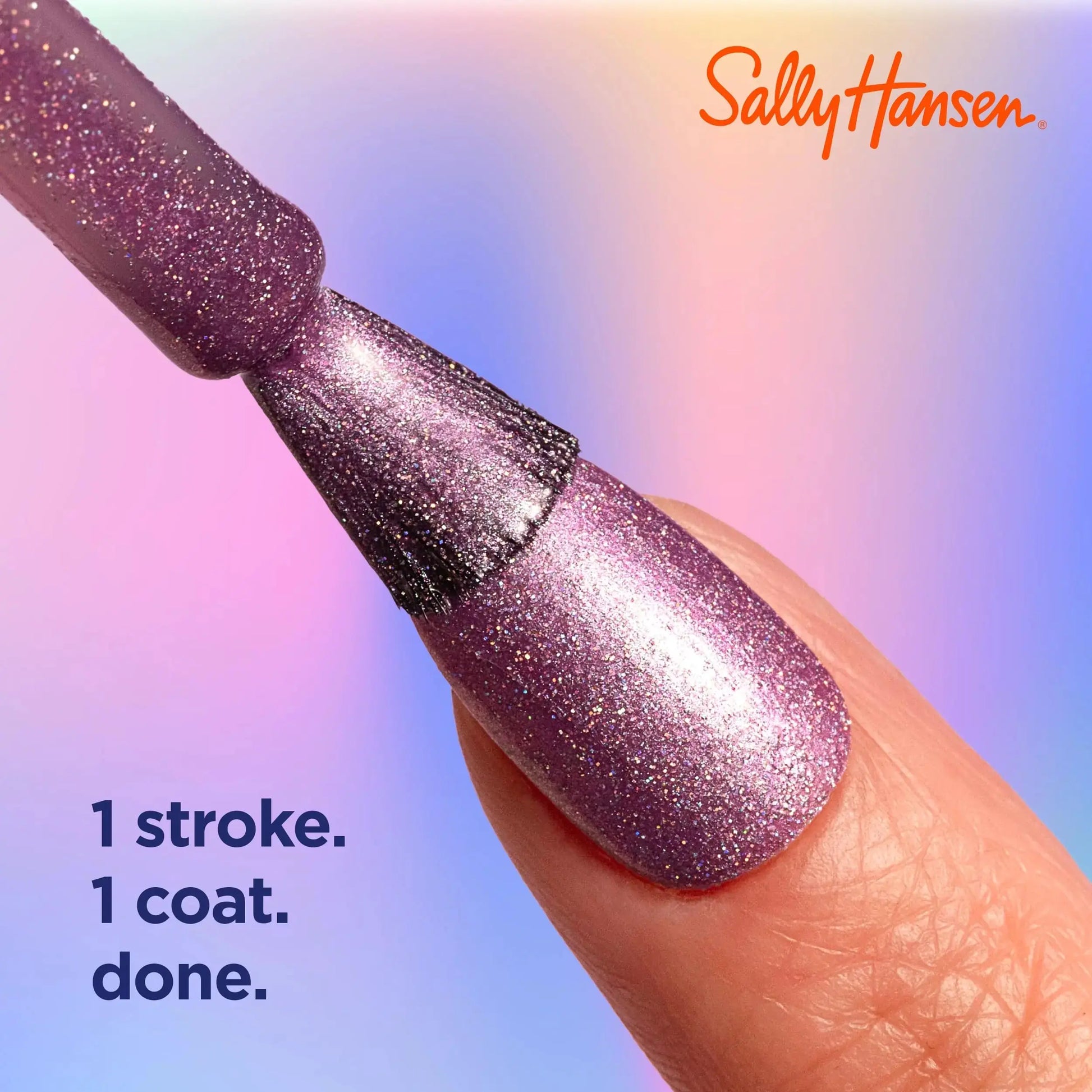 Sally Hansen Insta-Dri® Holo-Glow Chrome Zone - Metallic Black Quick Dry Nail Polish (0.3 Fl Oz)