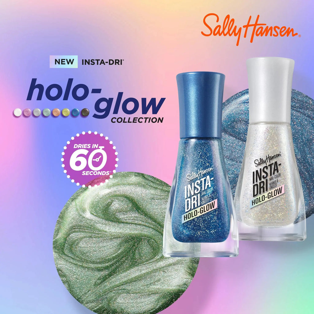 Sally Hansen Insta-Dri® Holo-Glow Chrome Zone - Metallic Black Quick Dry Nail Polish (0.3 Fl Oz)