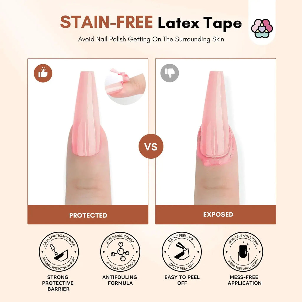 Saviland French Tip Nail Stamp - 10Pcs French 3A-Nail Stamper Kit