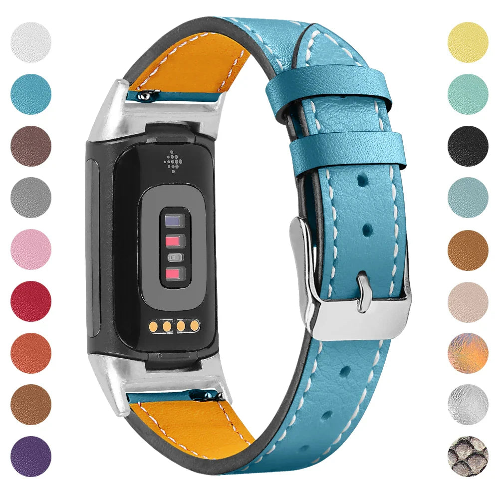Fitbit Charge 5 6 Leather Strap - Stylish and Comfortable