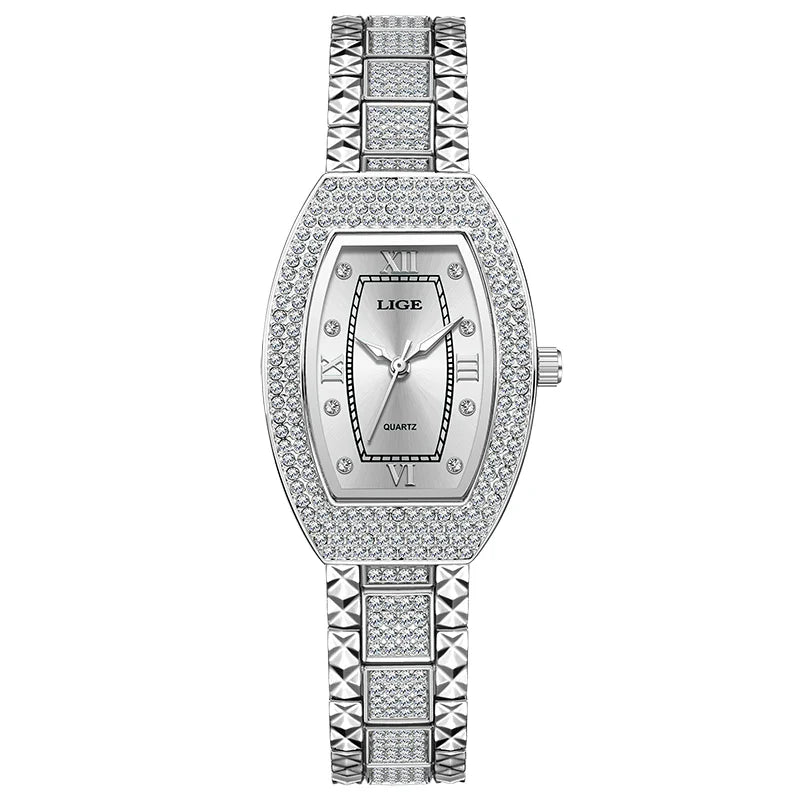 Women's Diamond Crystal Stainless Steel Dress Watch