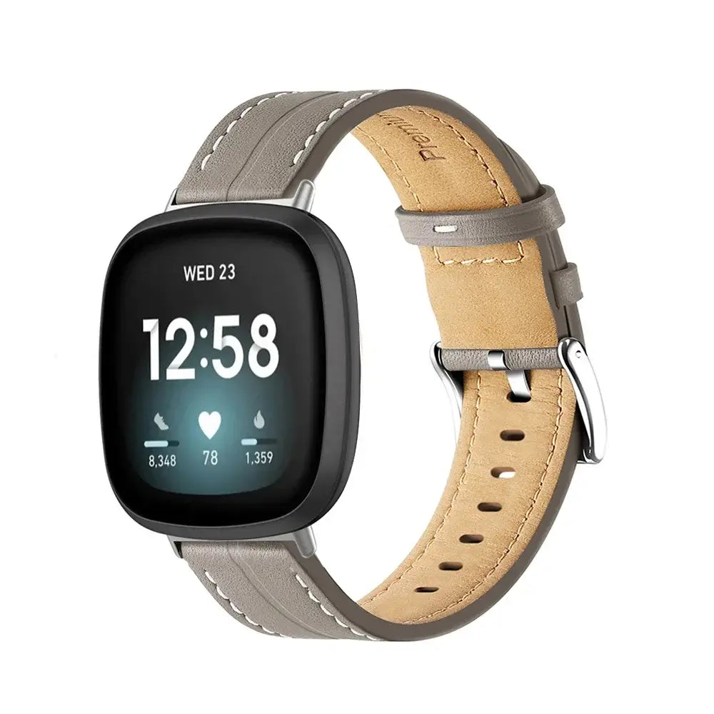 Fitbit Versa & Sense Leather Band - Premium Comfort