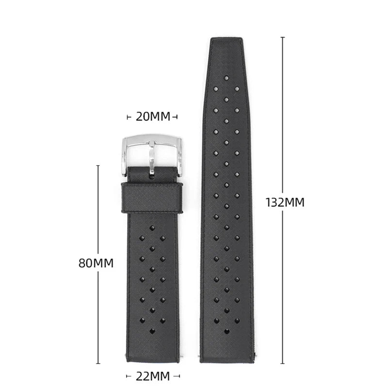 Motorola Moto Silicone FKM Watch Band Strap Classic Tropical Style