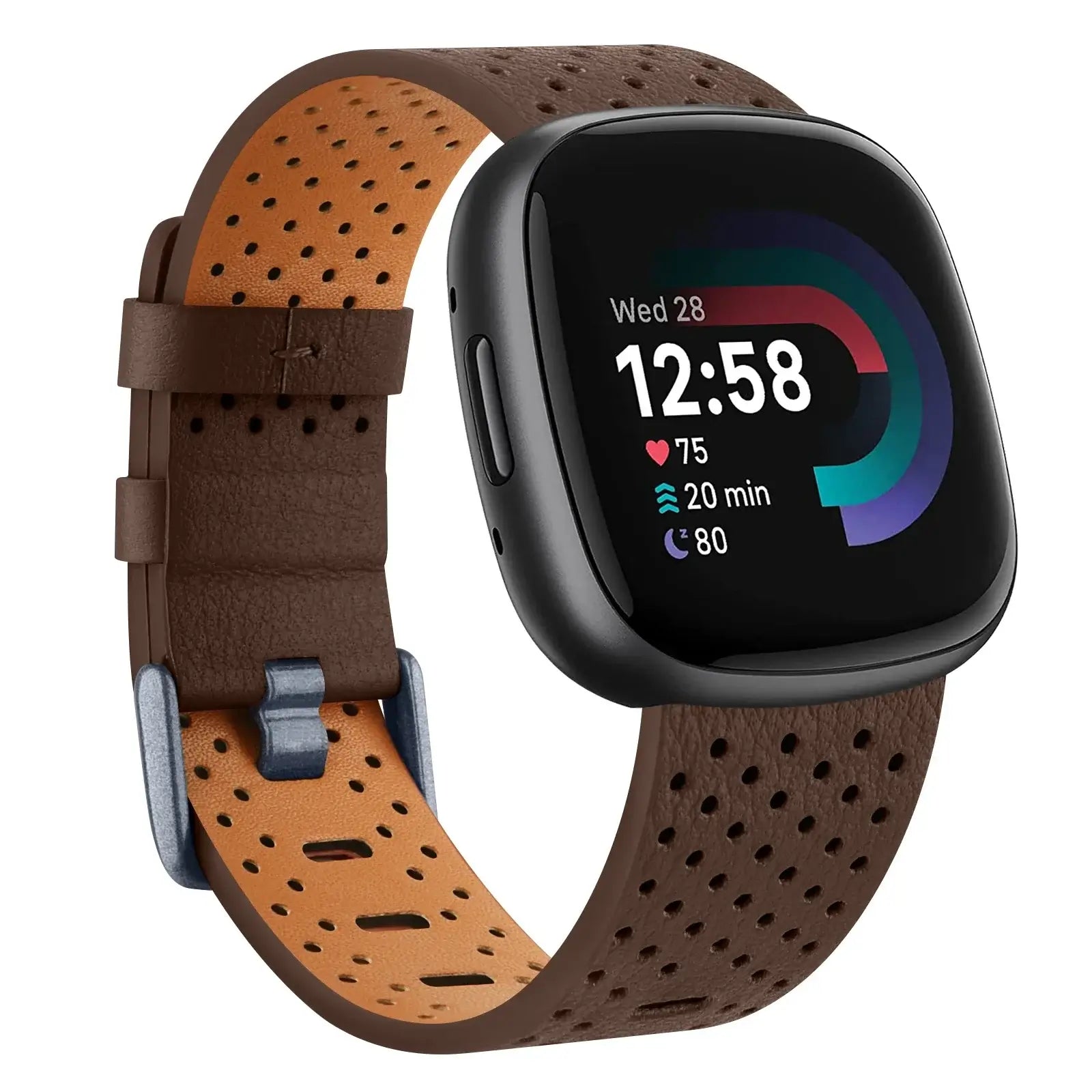 Fitbit Versa & Sense Leather Band - Stylish & Durable Design
