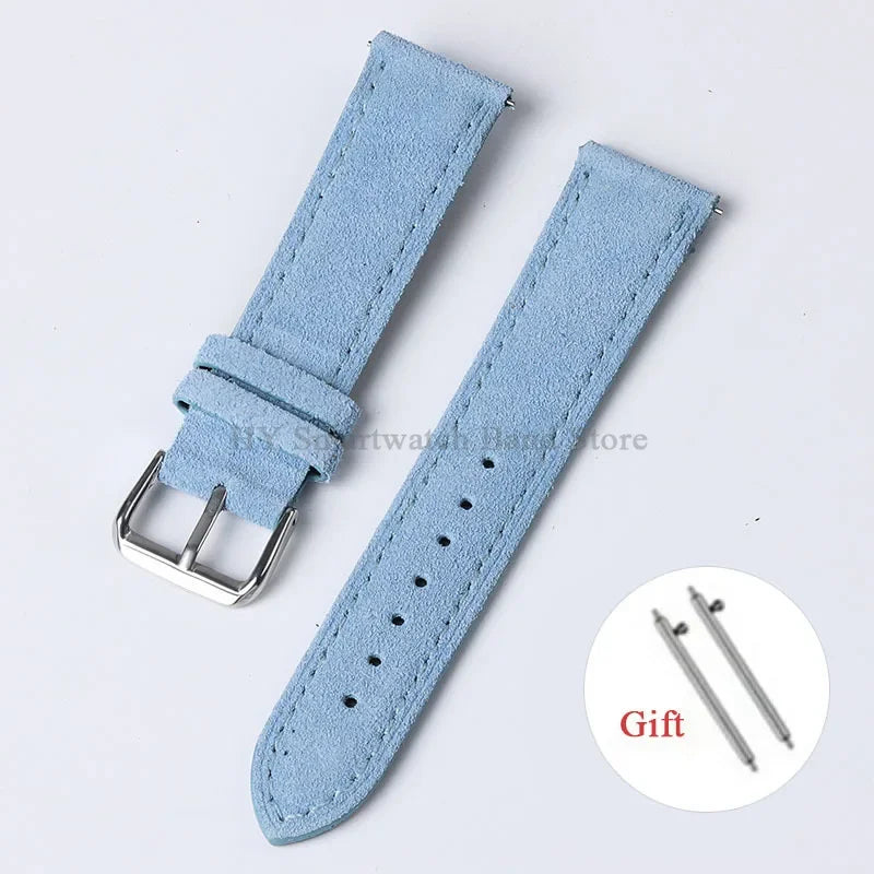 OnePlus Smartwatch Vintage Suede Leather Band Quick Release Strap