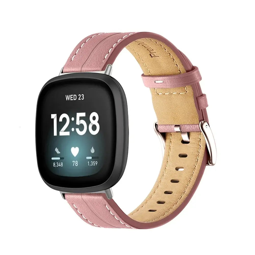 Fitbit Versa & Sense Leather Band - Premium Comfort