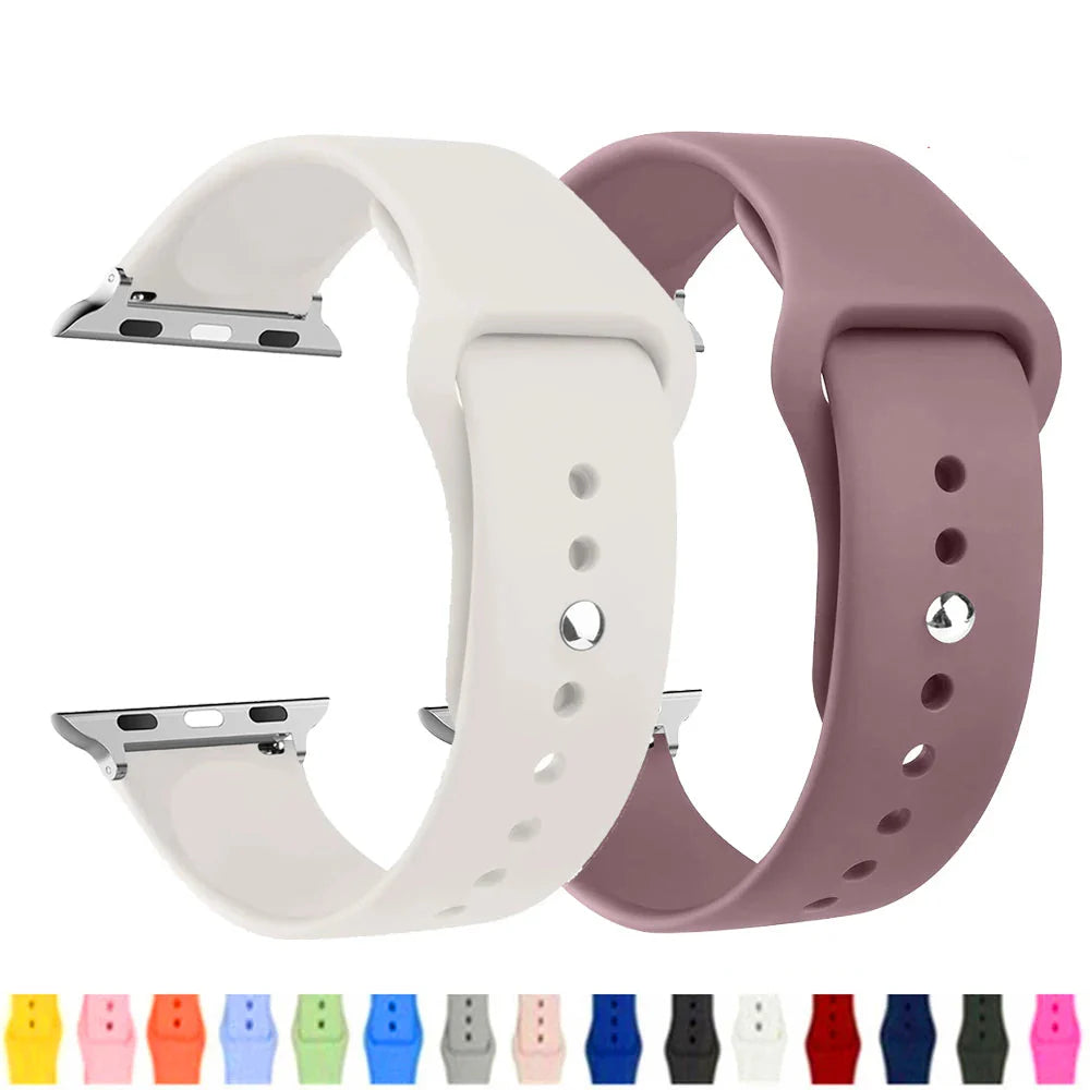 Apple Watch Silicone Strap - Comfortable Waterproof Band