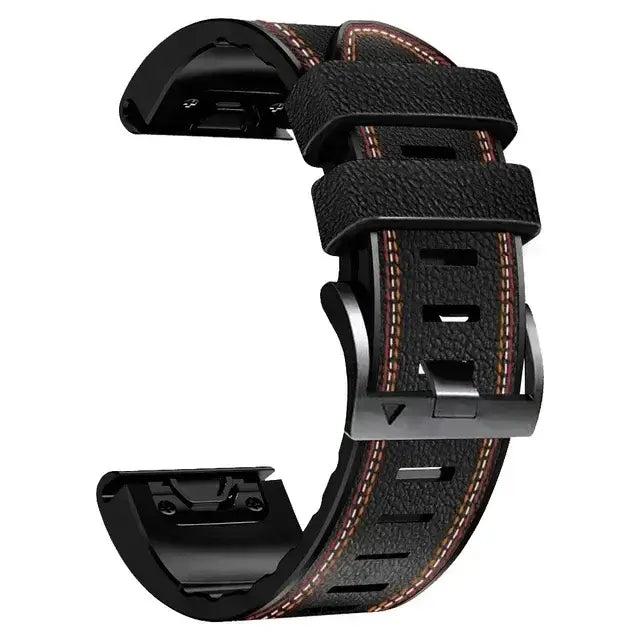 Garmin Leather Silicone QuickFit Band - Durable Stylish Strap