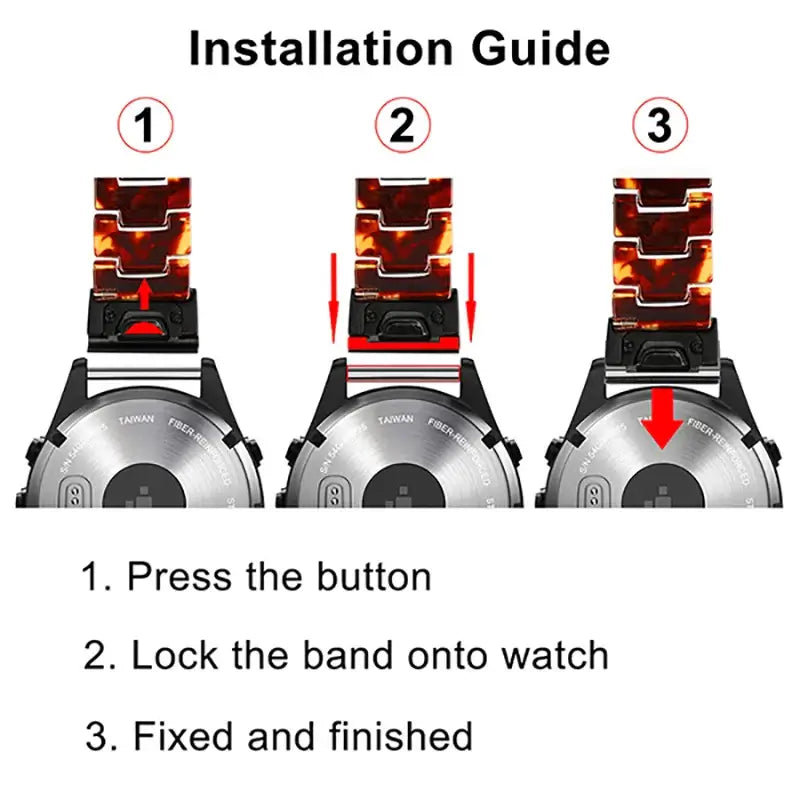 Garmin Resin Band - Sleek QuickFit Design for Style, Comfort
