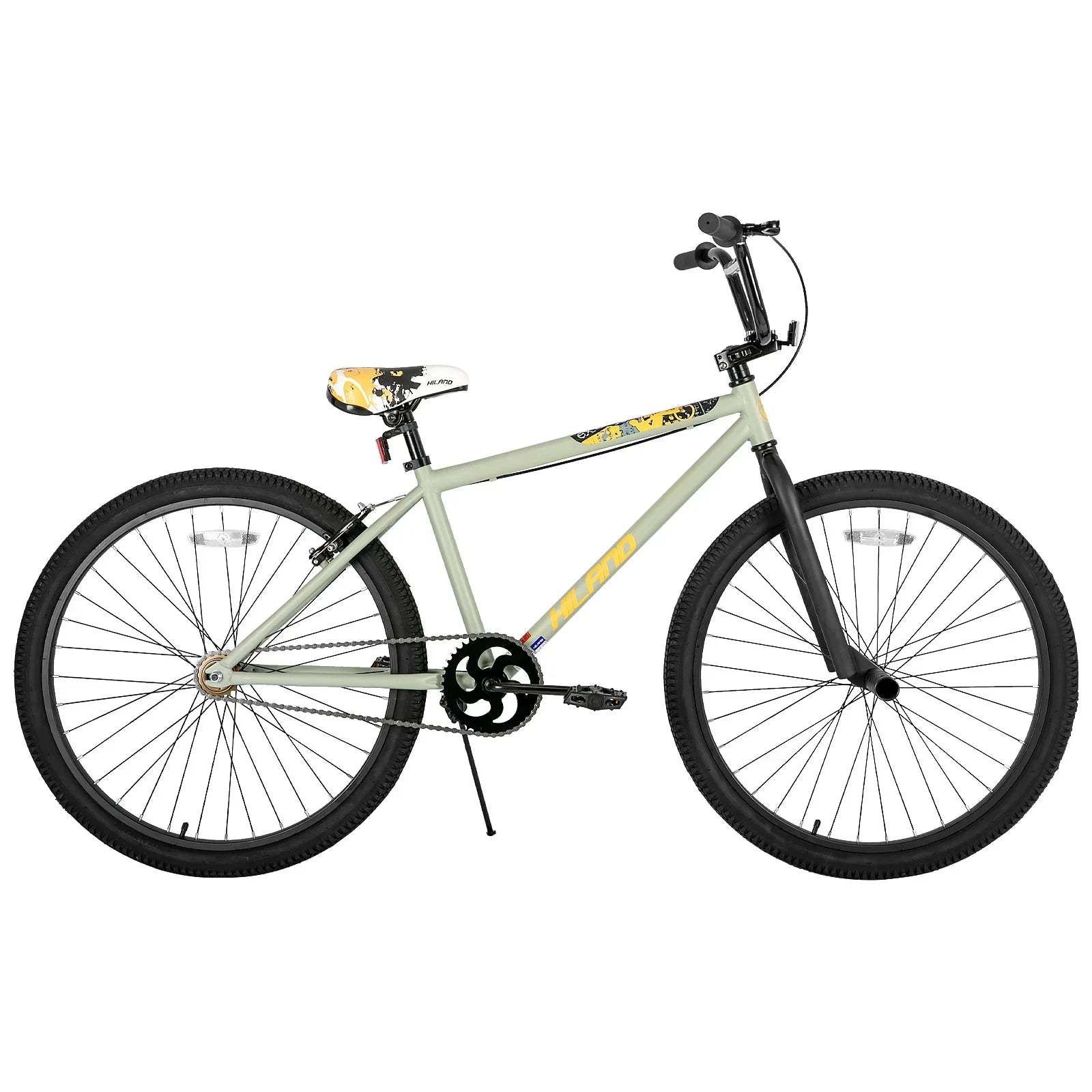 Hiland BMX Bike,24 26 inch,Beginner-Level to Advanced Riders with 2 Pegs,Kid’s Adults Bicycles, Multiple Colors
