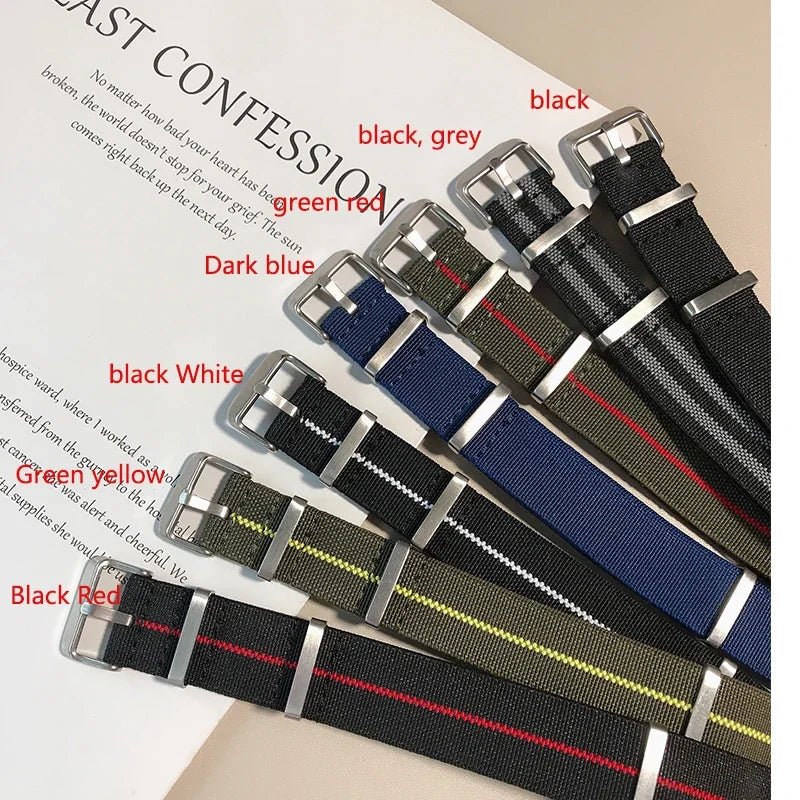 Amazfit Bands Nylon Military Parachute Style Watch Strap Blue Red