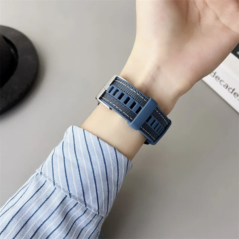 Amazfit Bands Silicone Nylon Strap for Smartwatch - Breathable Comfort