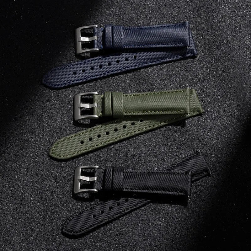 Polar Quick Release Watch Bands - Canvas Leather Strap, Unisex