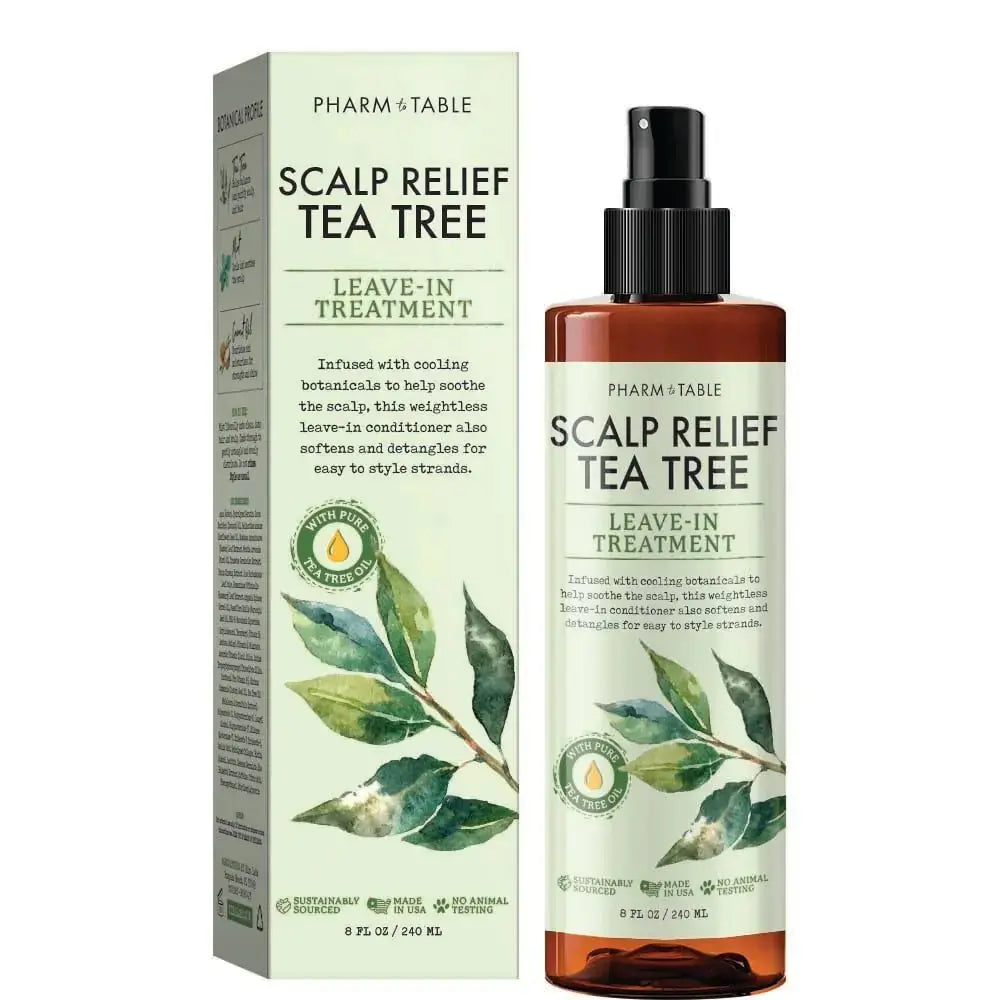 Scalp Relief Tea Tree Leave-In Conditioner – Relieves Itchy, Dry Scalp & Detangles Hair – 240ml/8 fl oz