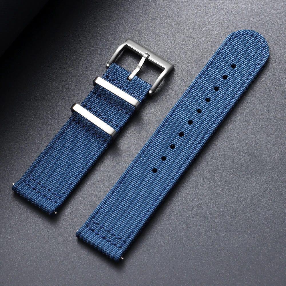 OnePlus Smartwatch Bands Ribbed Nylon Woven Canvas Fabric Quick Release Watch Straps
