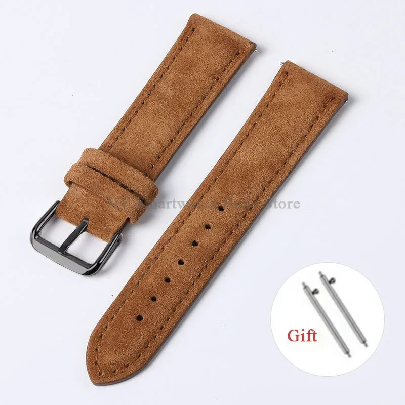 OnePlus Smartwatch Vintage Suede Leather Band Quick Release Strap