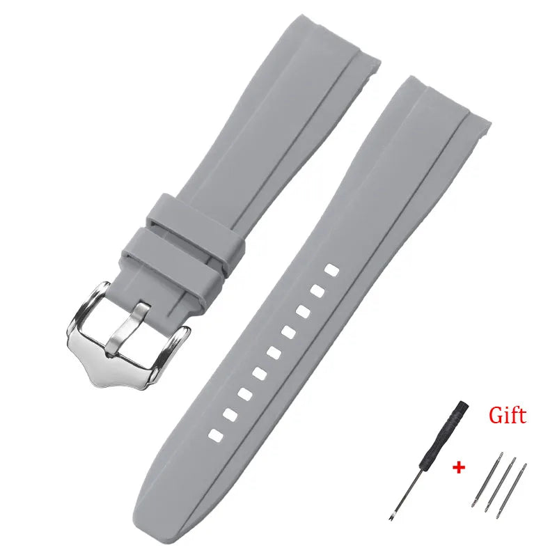 OnePlus Smartwatch Silicone Watch Band Curved End Rubber Strap Bracelet
