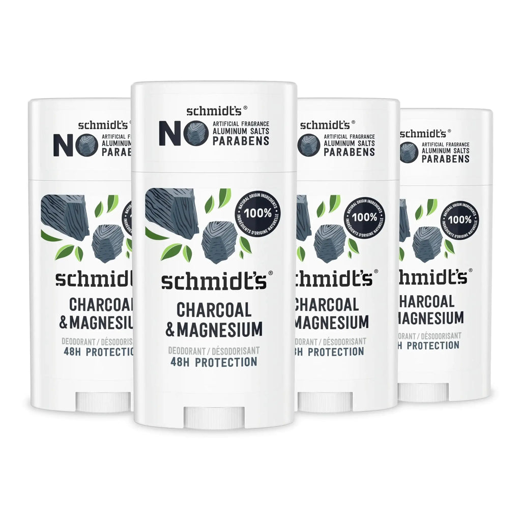 Schmidt's Aluminum-Free Vegan Deodorant - Charcoal & Magnesium Deo With Odor Protection