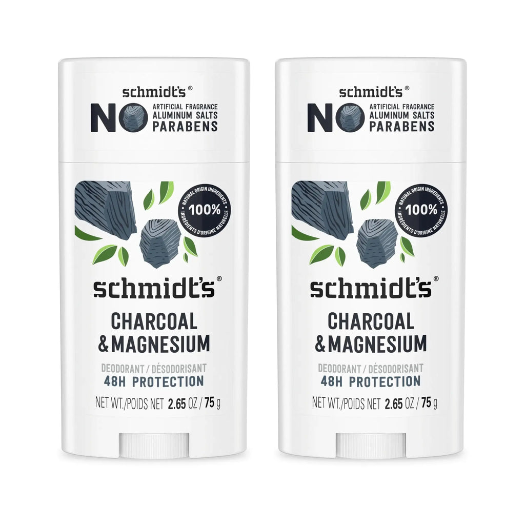 Schmidt’s Charcoal & Magnesium Aluminum-Free Vegan Deodorant - 2 Count