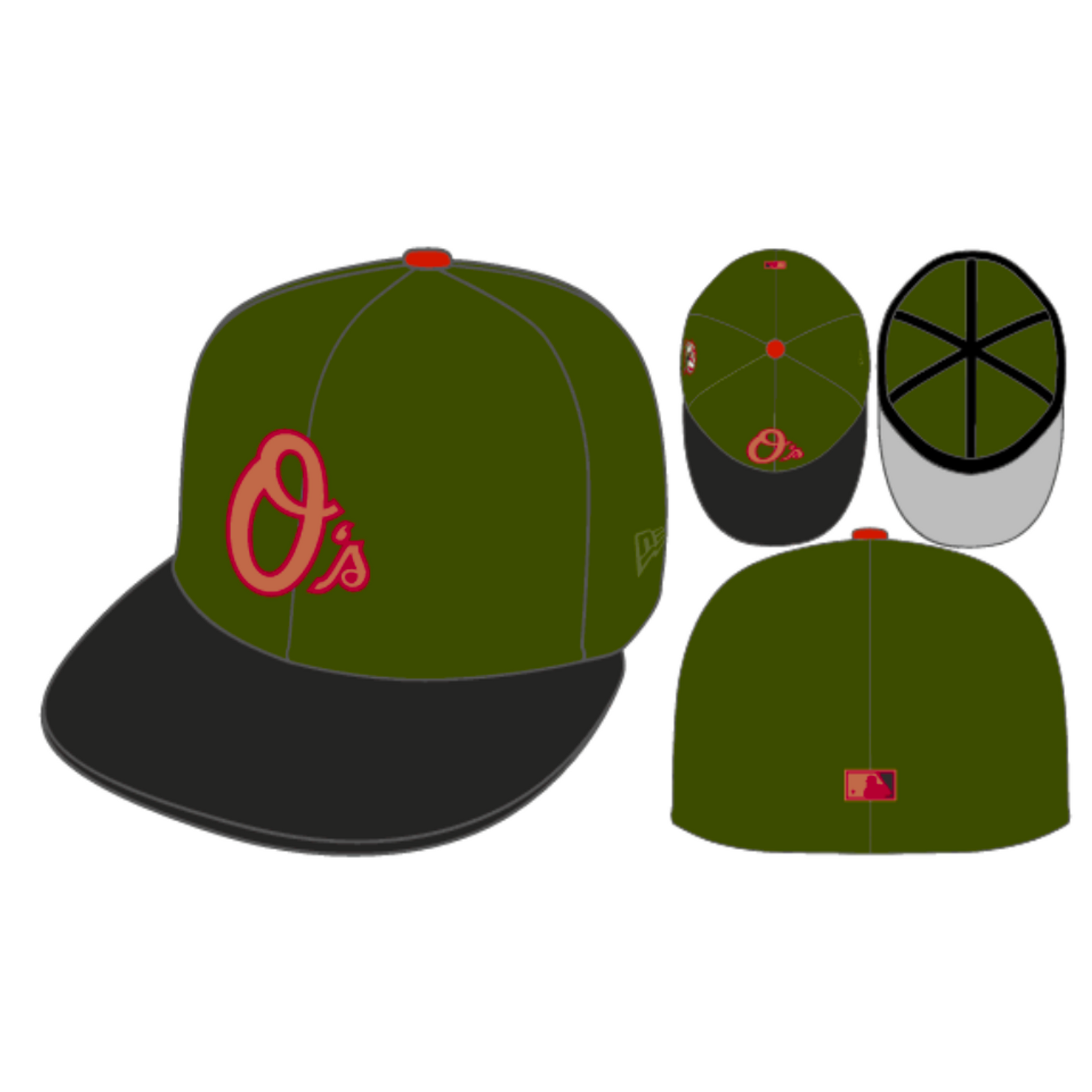 Baltimore Orioles 50th Season New Era Fitted Hat