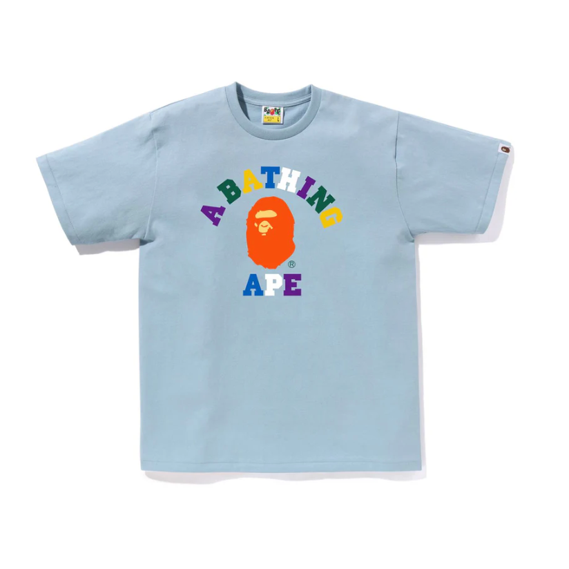 BAPE COLORS COLLEGE TEE (SAX)