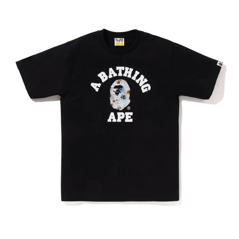 BAPE Floral Camo College Tee (Black)