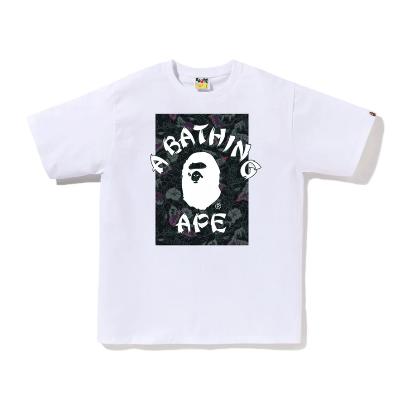 BAPE Japanese Tattoo Camo On College Tee (White)