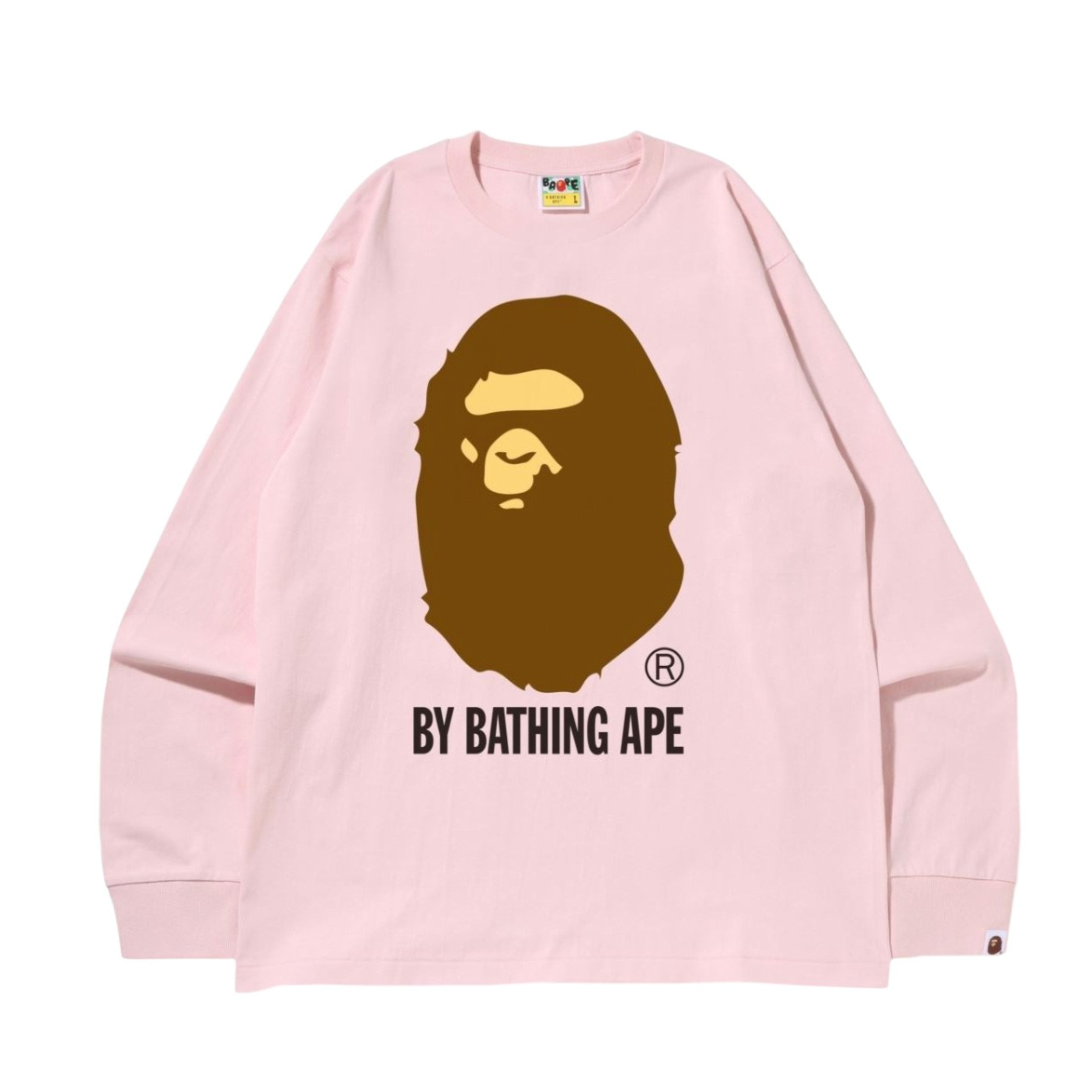 BAPE Big Ape Head Tee Long Sleeve (Pink)