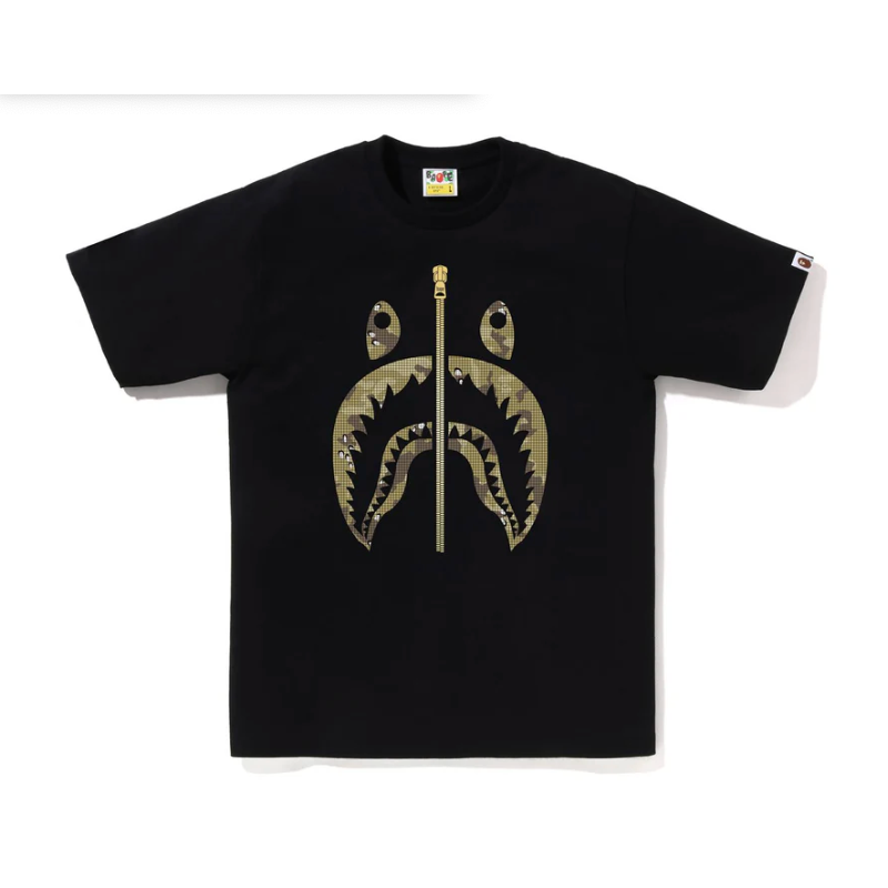 BAPE BITMAP SHARK TEE (Black)