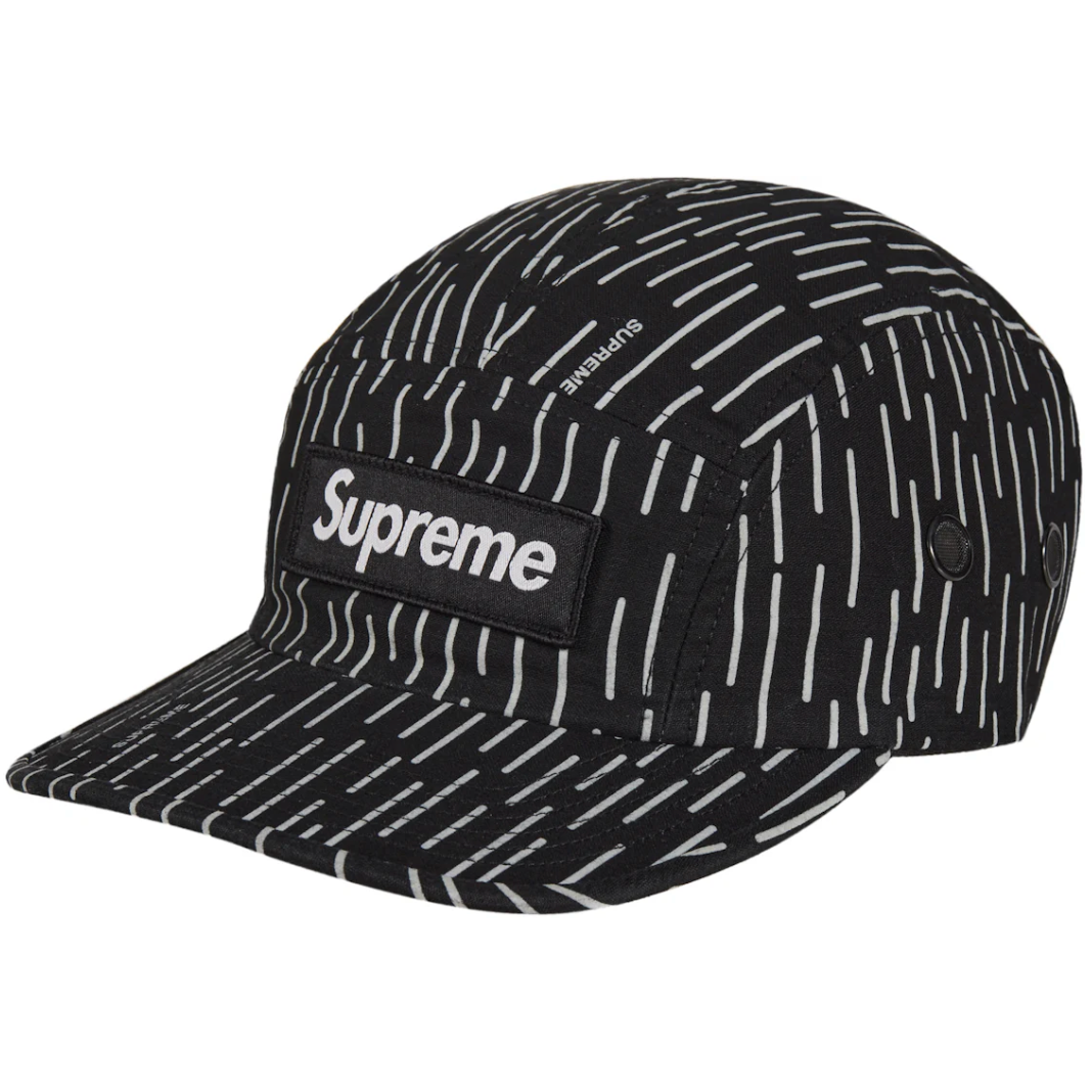 Supreme Military Camp Cap (SS24) Black Rain Drop