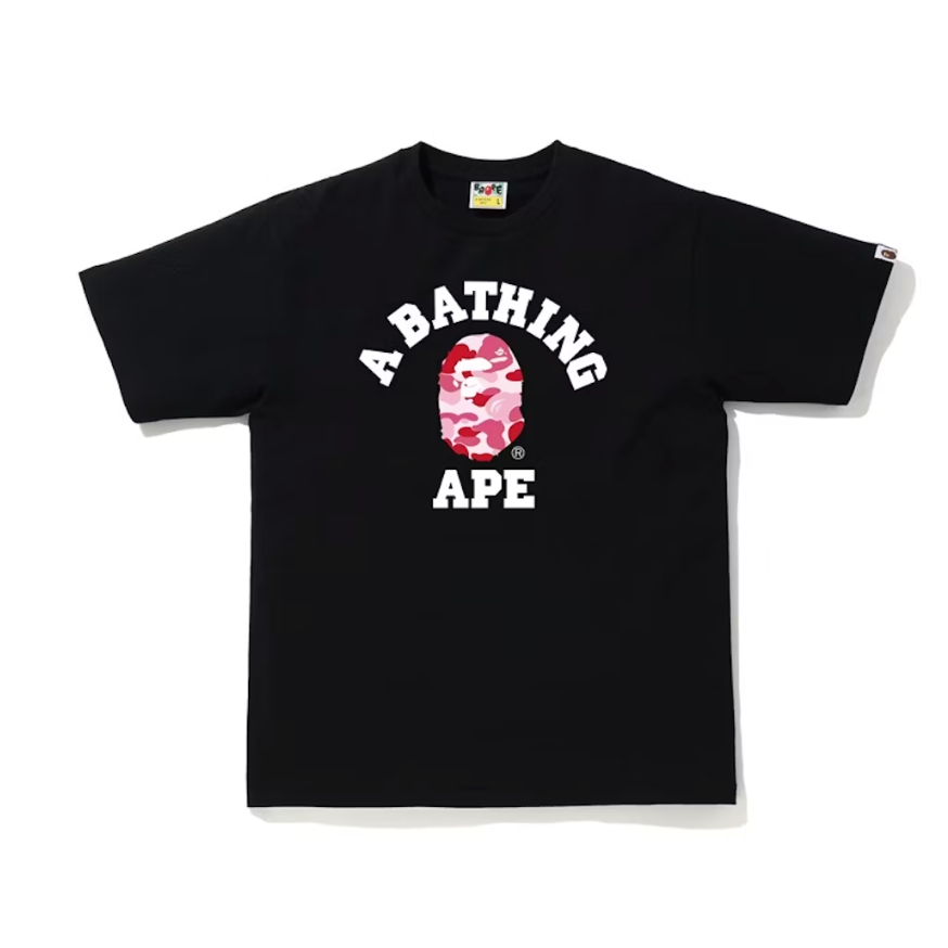 BAPE ABC Camo College Tee (Black/Pink)