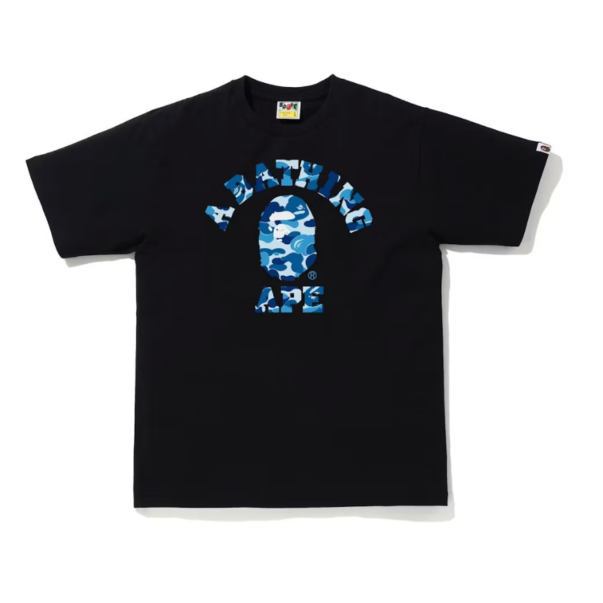 BAPE ABC Camo College Tee (Black/Blue 2)