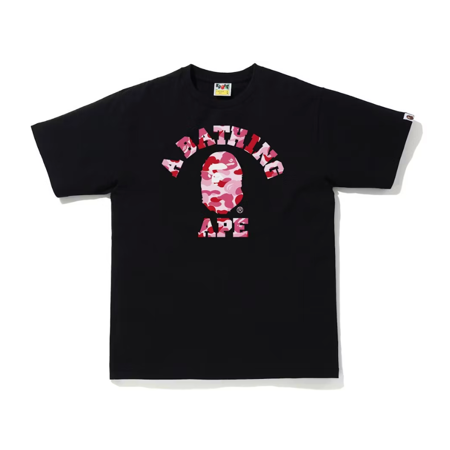 BAPE ABC Camo College Tee (Black/Pink 2)