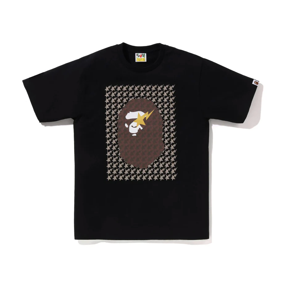 BAPE STA HOUNDSTOOTH TEE (Black/Brown)