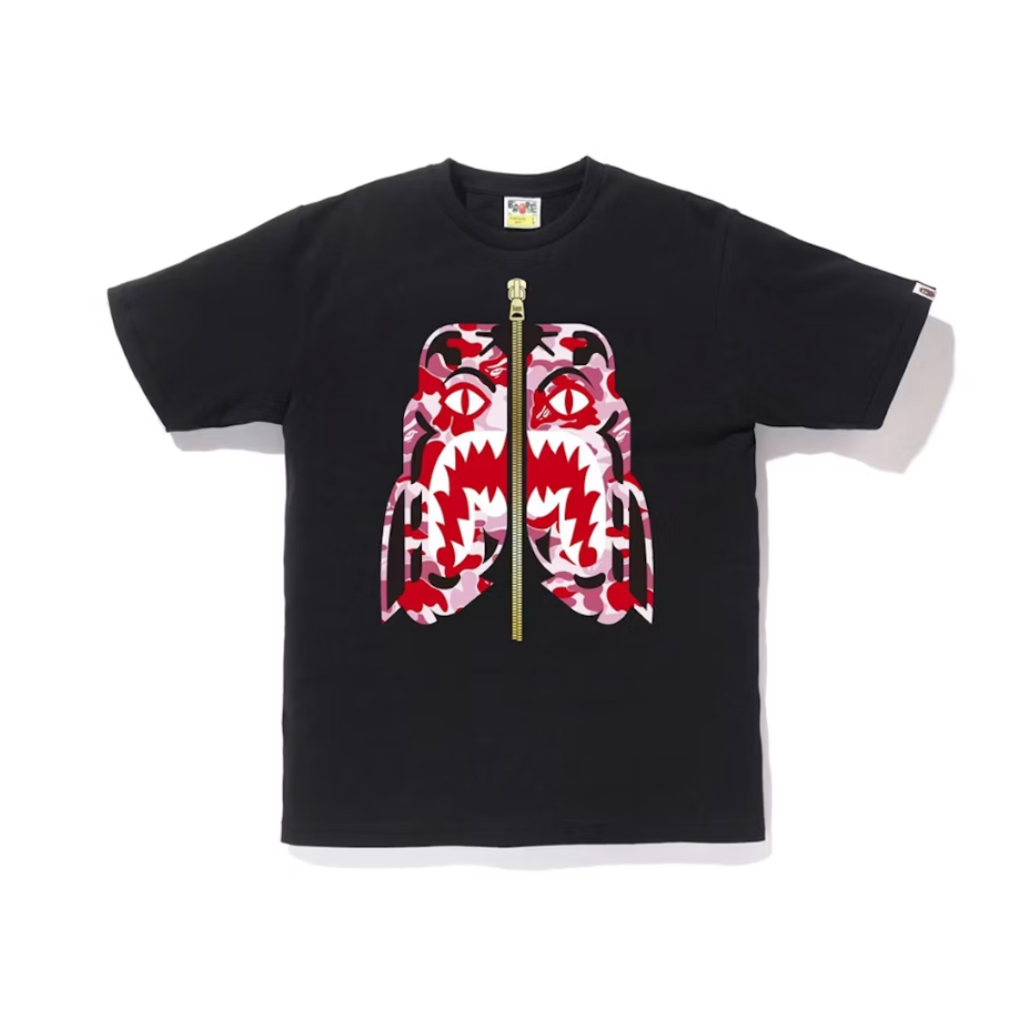 BAPE ABC CAMO TIGER TEE (Black/Pink)